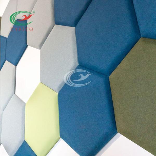 Moistureproof Hexagon Acoustic Panel Design Harmless Sound Dampening