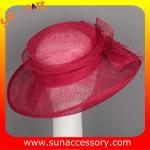 New design elegant sinamay Church hats for girls ,trendy Sinamay wide brim