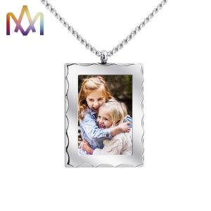 China 55CM Chain Womens Engraved SS304 Unique Photo Necklace factory