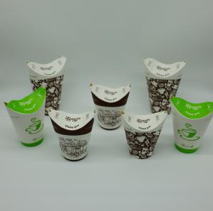 China Exquisite Printing Biodegradable Paper Cups Space Saving Flat Transportation factory