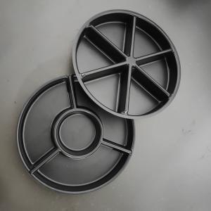 Customized black round PS plastic blister 4 6 cavity chocolate container insert