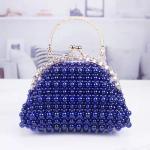 Blue Pearl Hand Bags Hand Weaving With Iron Twist For Women'S 18cm length