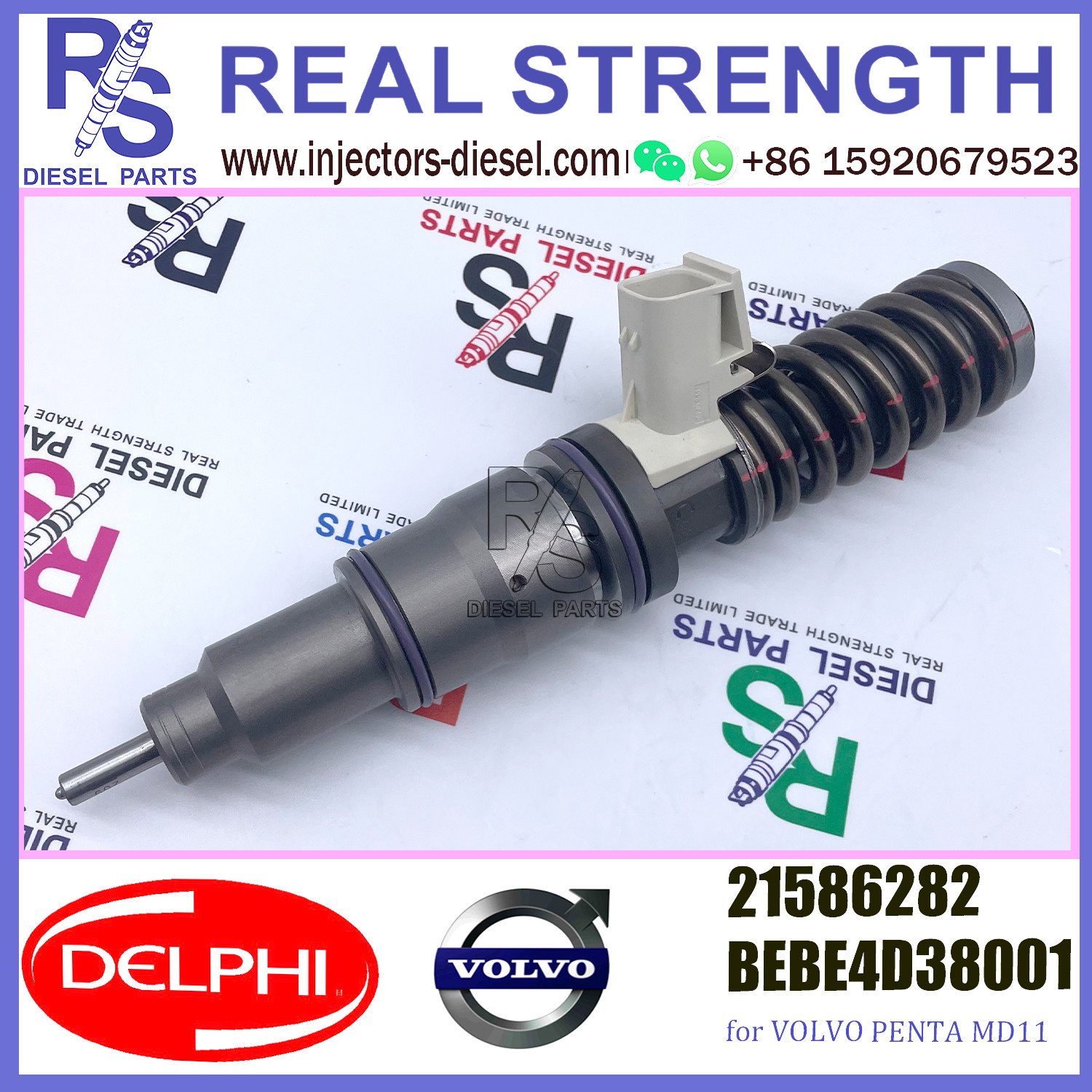 DELPHI 4pin injector 21586282 Diesel pump Injector V-O-L-V 21586282 BEBE4D38001 E3.18 for V-O-L-V PENTA MD11