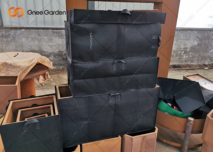 High-grade Metal Planter China Factory Heavy Duty Rust Steel Garden Use Rectangle Steel Planter Outside Planter Box