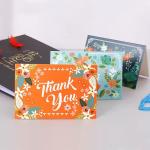 Rectangle Christmas Greeting Cards Recyclable Customized Postcard Thank You Card