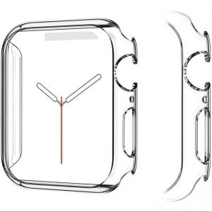 China Transparent Apple Watch Case Offering Square Shape Shock Absorption Protective Cover Durable Compatible with Smartwatch factory