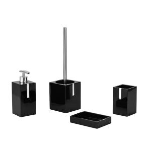 China Bathroom Accessories Set Polyresin Foam Dispenser Toothbrush Holder Soap Dish factory