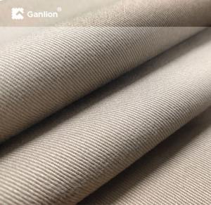 China Khaki Twill 3/1 Polyester Cotton Medical Uniform Fabric For Winter Coat factory