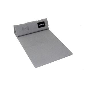 China Gifts Pu Leather Folding Rechargeable Multifunction Mouse Pad Wireless Charging factory