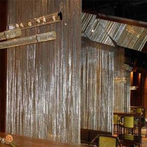 China Fashion Design Decorative Metal Sequin Fabric，Golden Drapery factory
