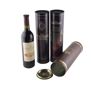 China Environmentally Sound Cardboard Wine Tube Decomposable Cylinder Round on sale