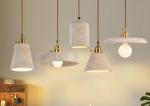 Yellow travertine wooden pendant lamp bedroom for home decorator interior stone