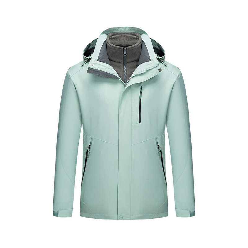 polyester Men'S Casual Hooded Jacket Windproof Thermal Army Clothing with Zipper