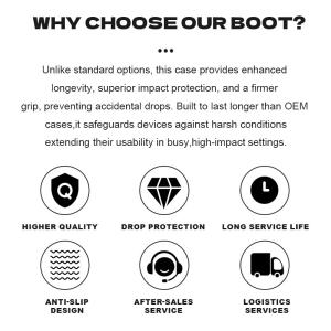 Durable Protective Rubber Case For Zebra MC2200 / MC2700 Anti-Slip & Drop