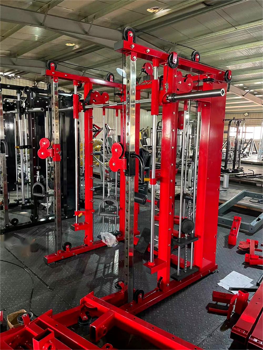 Gym Equipment Multi Functional Smith Machine With Weight Stack Cable Crossover Machine