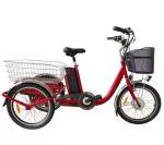36V 250W 350W Adult Folding Electric Trike 20 Inch Electric 3 Wheel Cargo Bike