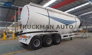 China 3 Axles 40 Cbm Cement Bulker Truck , Cement Semi Trailer O345 Mn Steel Material factory