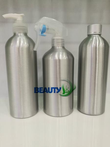 Empty metal cosmetic Packaging refillable aluminum hair salon spray bottles with