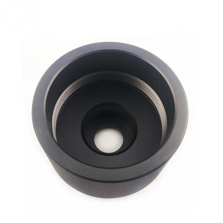 Smooth Finishing CNC Turning Thread Product With Hard Anodized Black Color