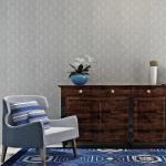 0.53*10M/Roll Living Room Wallpaper , Modern Embossed Wallpaper