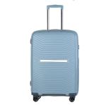 4 Mute Wheels Light Blue PP Stylish Trolley Bags