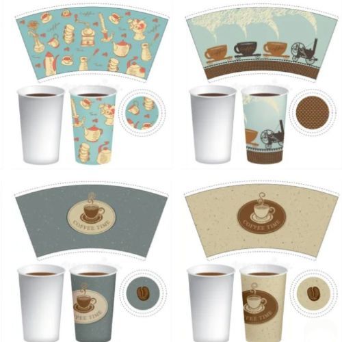 China Wholesale Flexography Custom Print Paper Cup Fan With Single PE Coated Greaseproof factory