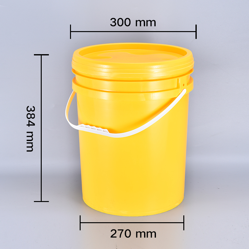 Food Grade 20L Plastic Bucket with White Plastic Handle and Sealed Lid