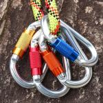 Customized Logo and Color Aluminum Carabiner Hook for Outdoor Round Climbing
