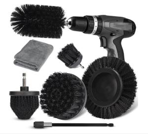 China Black Color Drill Brush Attachment Set 7 Pieces Customized factory