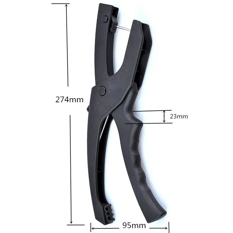 One Piece Cattle Identification Tag Applicator Wave shaped handle