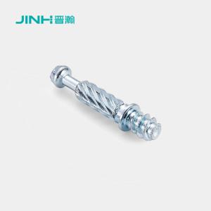 China 32mm Length Minifix Cam Bolt Easy Installation Furniture Fitting For Flat Panel Bed factory