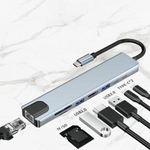 China 8 In 1 USB C Hub Adapter Type C Kabel Naar 4K 60hz Converter Ethernet factory