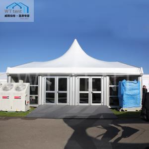 China Aluminum Mixed Custom Made Tents Special White PVC Tapered Roof Cover factory