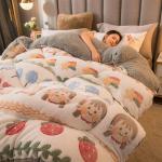 Customised Size Lamb Fleece Milk Velvet Quilt Thickened Super Warm Winter