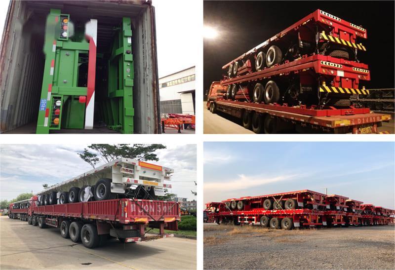 CIMC cheap 2/3/4 axles 45 or 50 to 80 tons high quality national standard steel and structural innovation Flatbed Semi-trailer