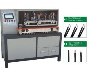 China SPT Wire Stripping Device , Tinning And Cutting Cable Twisting Machine factory