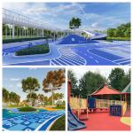 Customized Durable 1mm Thick EPDM Rubber Flooring Colorful Granules Kids Runway