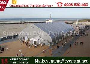 China Big Size Outside Storage Tent White , Wedding Venues Marquee curved tent UV Resistant factory