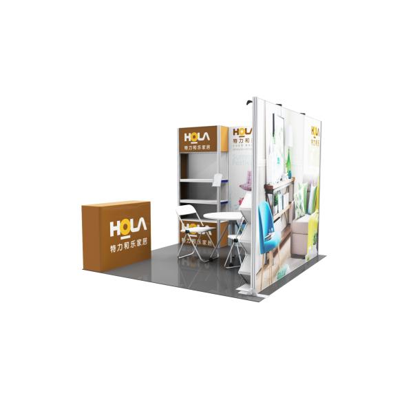 3 X 3 M Custom Tradeshow Booth Display Aluminum Material 2.4m Height