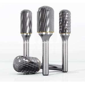 Double Cut Solid Round Taper Shape Carbide Burr for Dremel Tools Grinding and