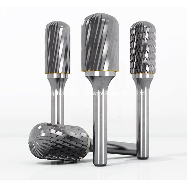 Double Cut Solid Round Taper Shape Carbide Burr for Dremel Tools Grinding and