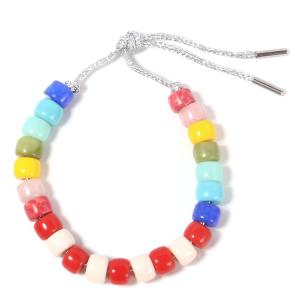 China OEM 6*8mm Forte Beads Bracelet , Handmade Rainbow Friendship Stone Bracelet factory