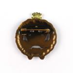Autique Metal Custom Brass Badges With Safety Pin Spin casting / Printing
