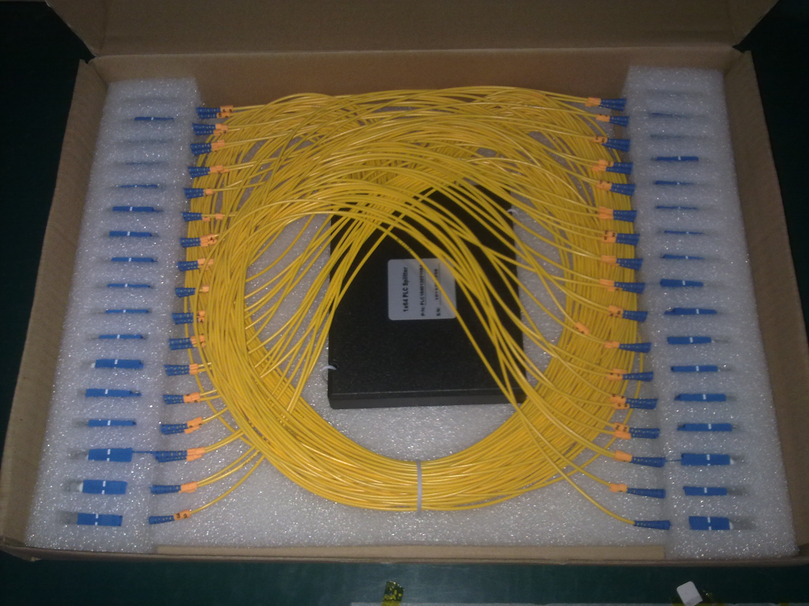 Pon Fttx 1x64 PLC Optical Fiber Cable Splitter For CATV Network