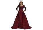 Customize High Class Muslim Wedding Dress , Maxi Party Dress Modest Muslim