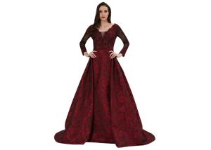 China Customize High Class Muslim Wedding Dress , Maxi Party Dress Modest Muslim Dresses factory