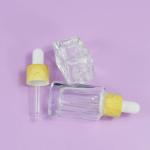Silk-screen Printing 10ml 15ml Glass Packaging Square Shape Bottle for Hair