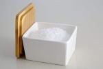 Formaldehyde Free Bamboo Salad Set , Ceramic Salt Box With Bamboo Lid