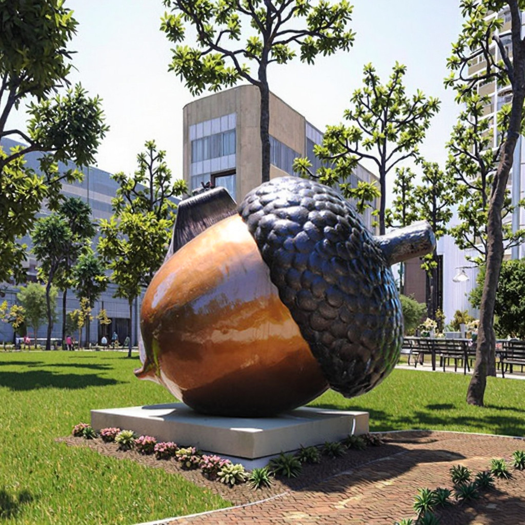 Giant Brass Bronze Casting Acorn Outdoor Sculpture Statue