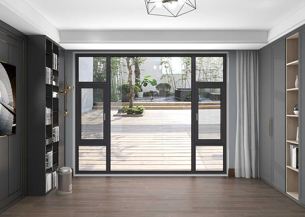 Thermal Break Aluminum Casement Windows With 35dB Sound Insulation For Living Room